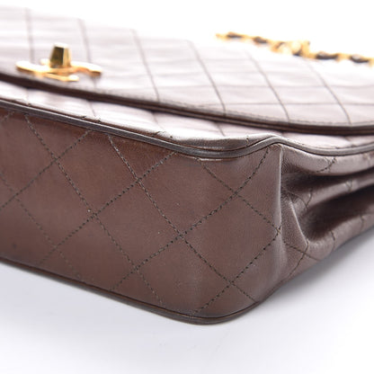 Chanel Lambskin Quilted Jumbo Single Flap Brown 17 of 17