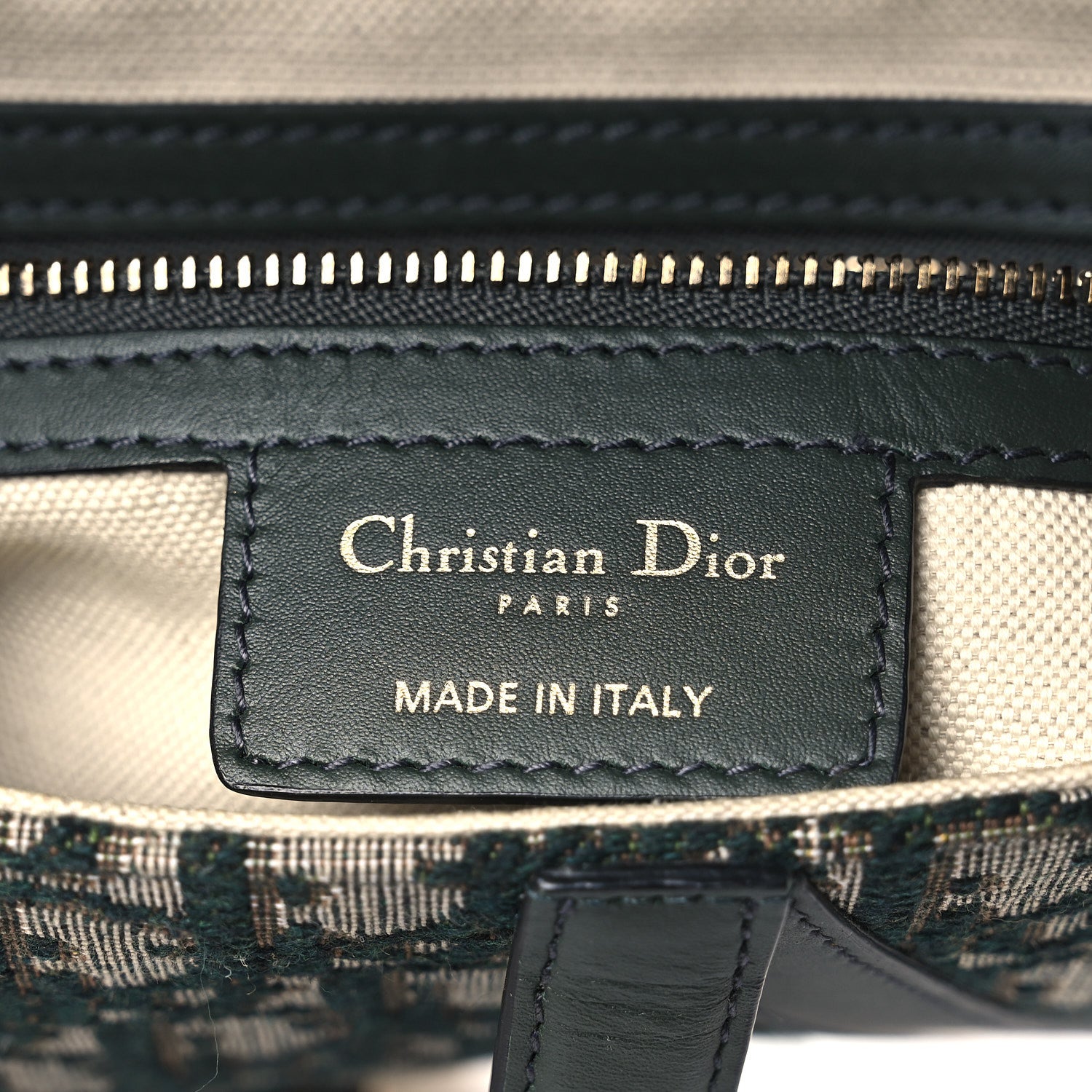 Christian Dior Oblique Saddle Bag Green 5 of 11