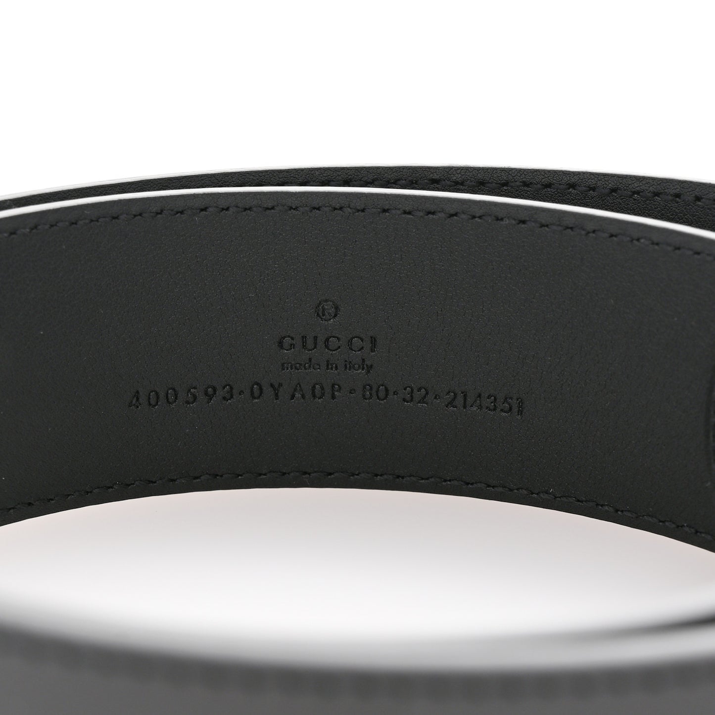 Calfskin Double G 40mm Belt 80 32 Black