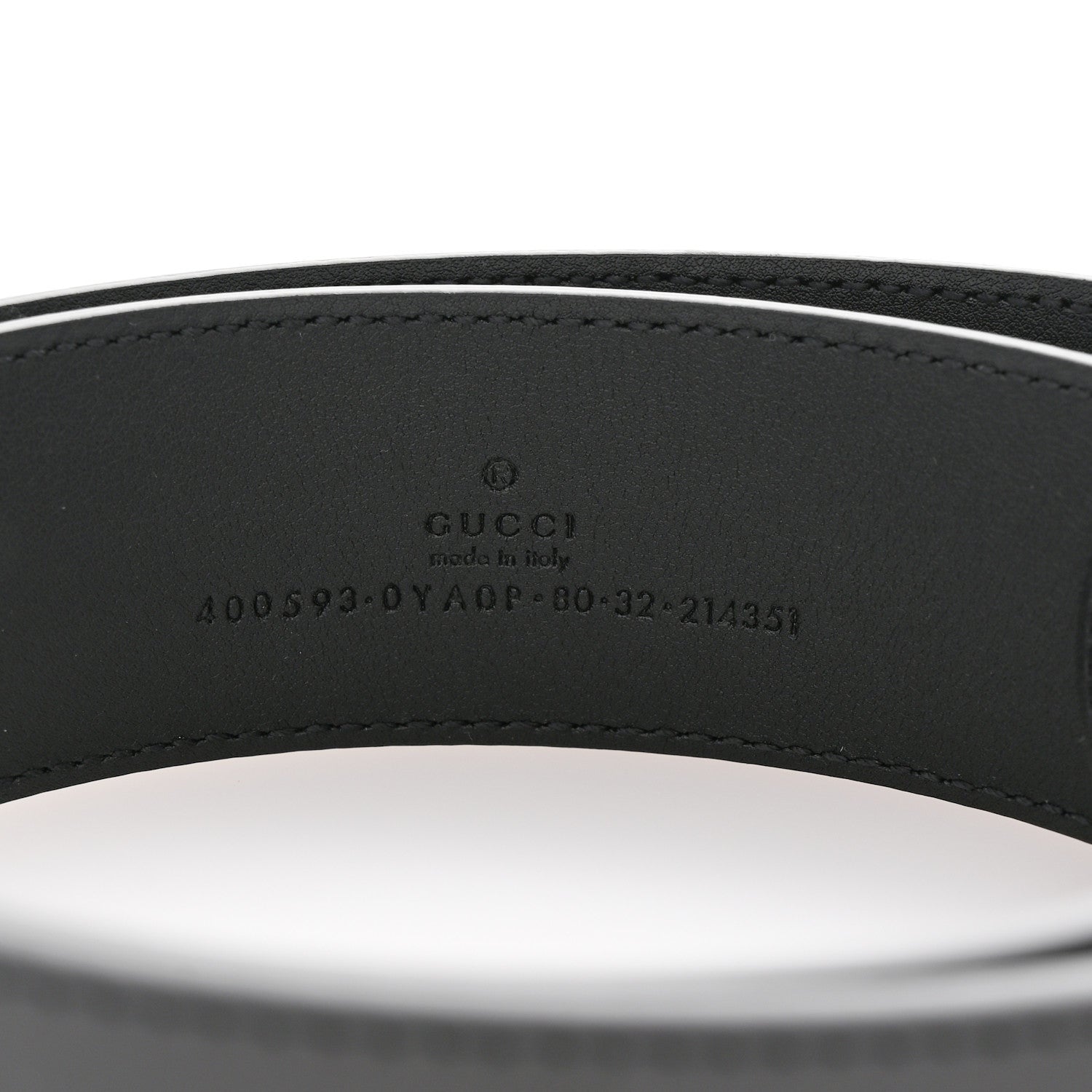 Gucci Calfskin Double G 40mm Belt 80 32 Black 3 of 6