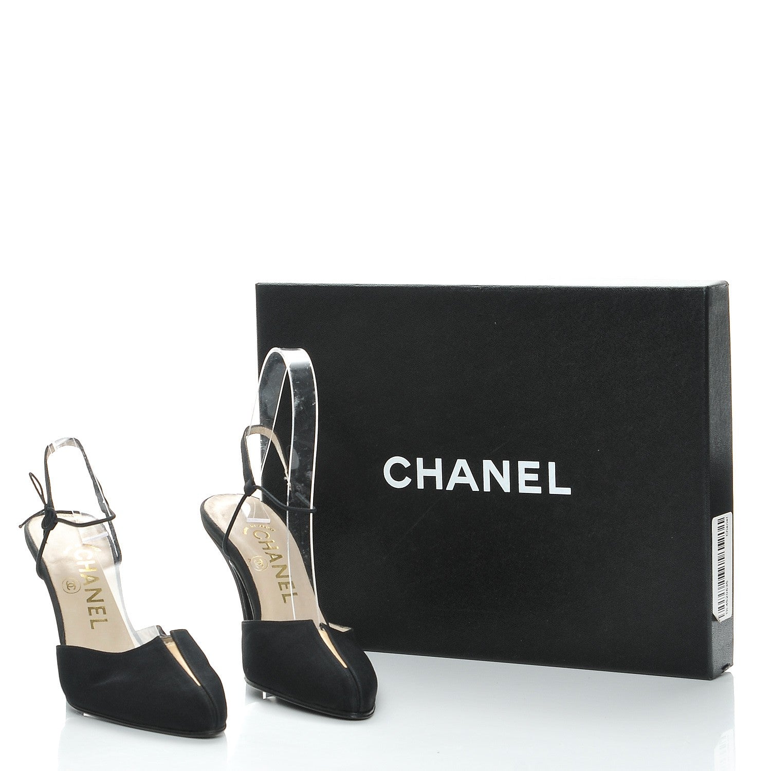 Chanel Grosgrain Slit Slingback Pumps 36 Black 9 of 9