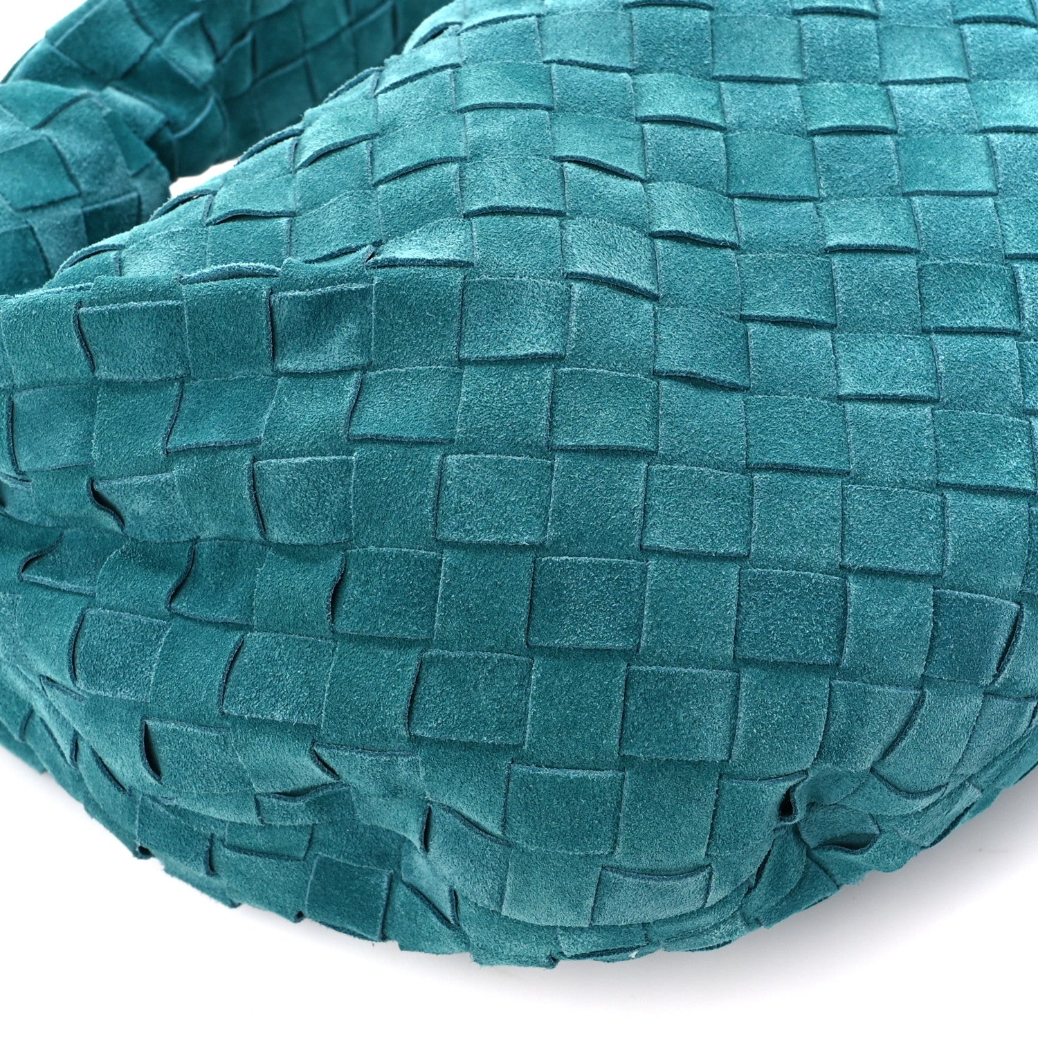 Bottega Veneta Suede Intrecciato Teen Jodie Hobo Petroleum Blue 10 of 11