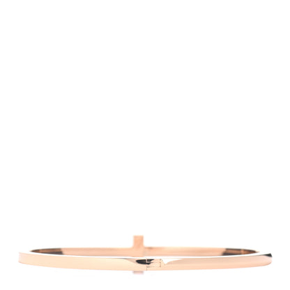 Tiffany 18K Rose Gold Narrow T T1 Hinged Bangle Bracelet 3 of 4
