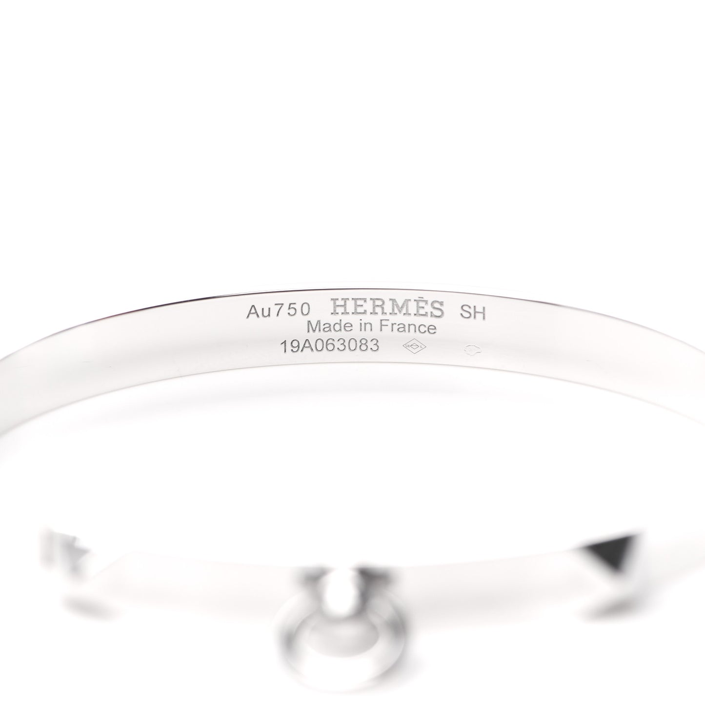 18K White Gold PM Collier De Chien Bracelet SH