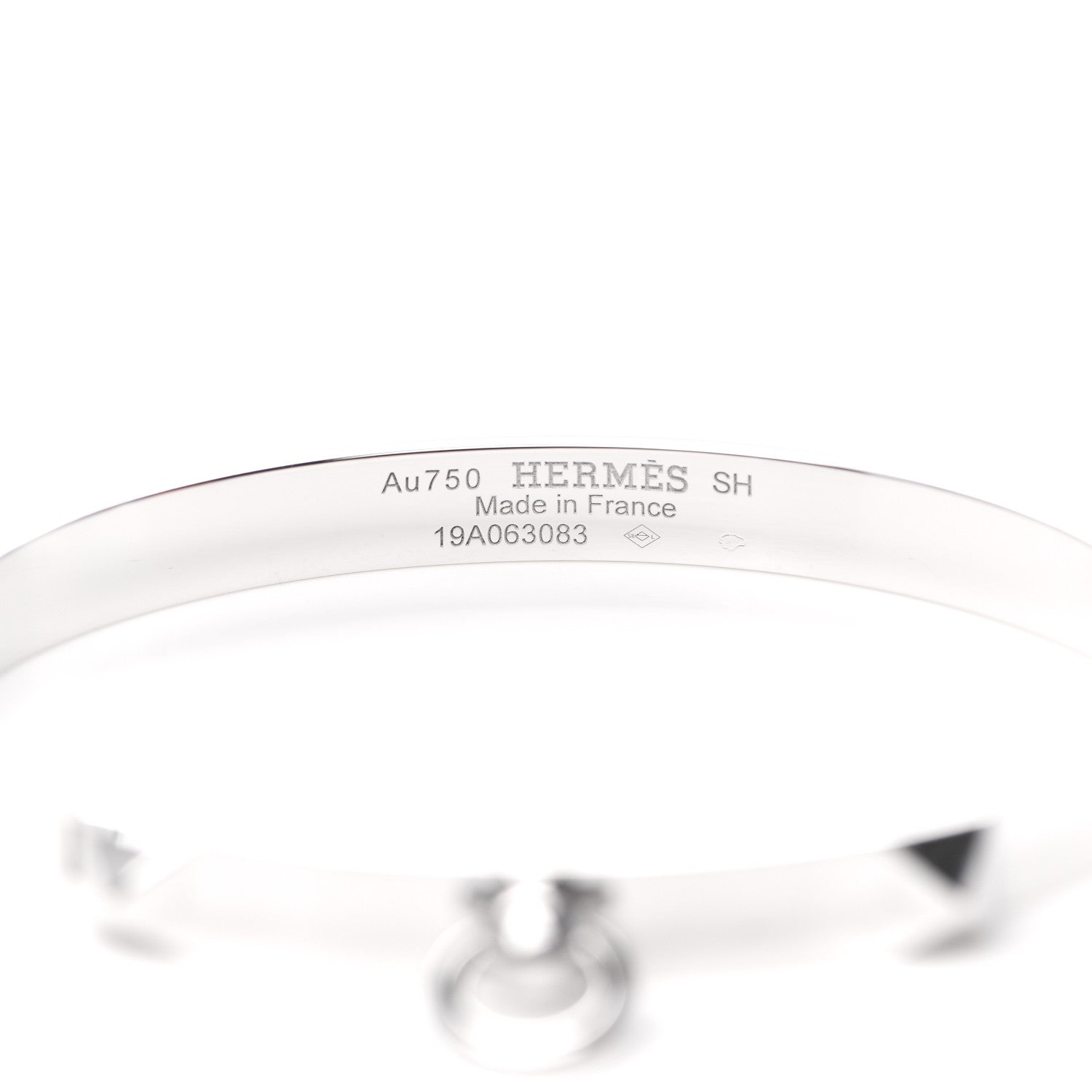 Hermes 18K White Gold PM Collier De Chien Bracelet SH 4 of 5