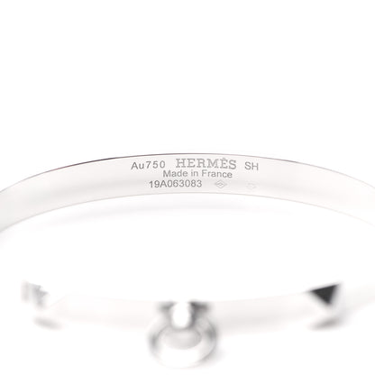 Hermes 18K White Gold PM Collier De Chien Bracelet SH 4 of 5