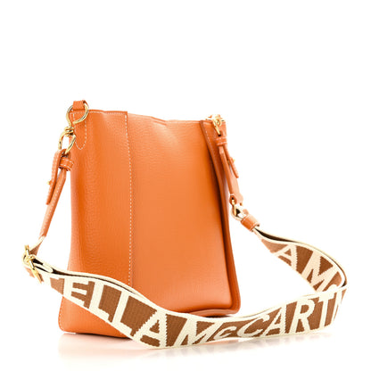 Stella McCartney Grainy Alter Mat Perforated Logo Mini Crossbody Orange 3 of 16