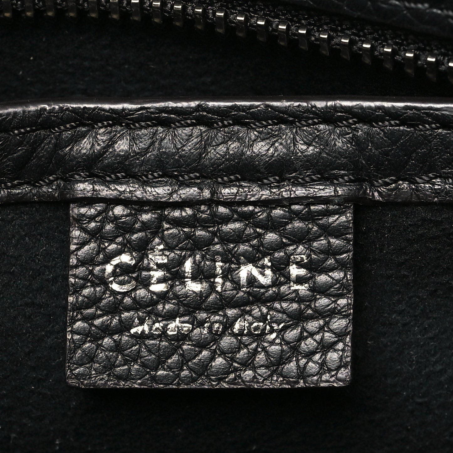 Pebbled Calfskin Nano Luggage Black