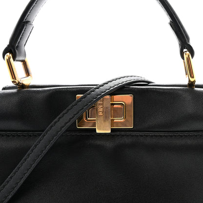Fendi Nappa Mini Peekaboo Iconic Satchel Black 8 of 10