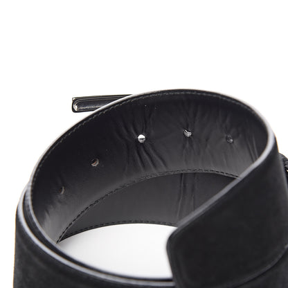 Gucci Suede G Logo Belt 80 32 Black 4 of 6