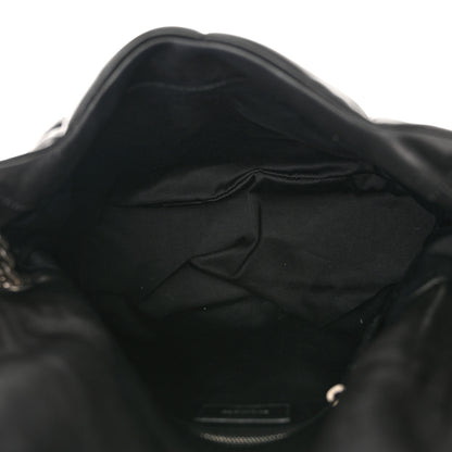 Saint Laurent Lambskin Quilted Medium Loulou Puffer Monogram Chain Satchel Black 5 of 10