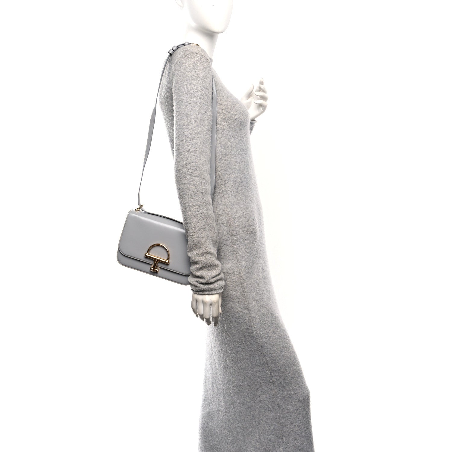 Gucci Calfskin Siena Small Shoulder Bag Grey 2 of 11