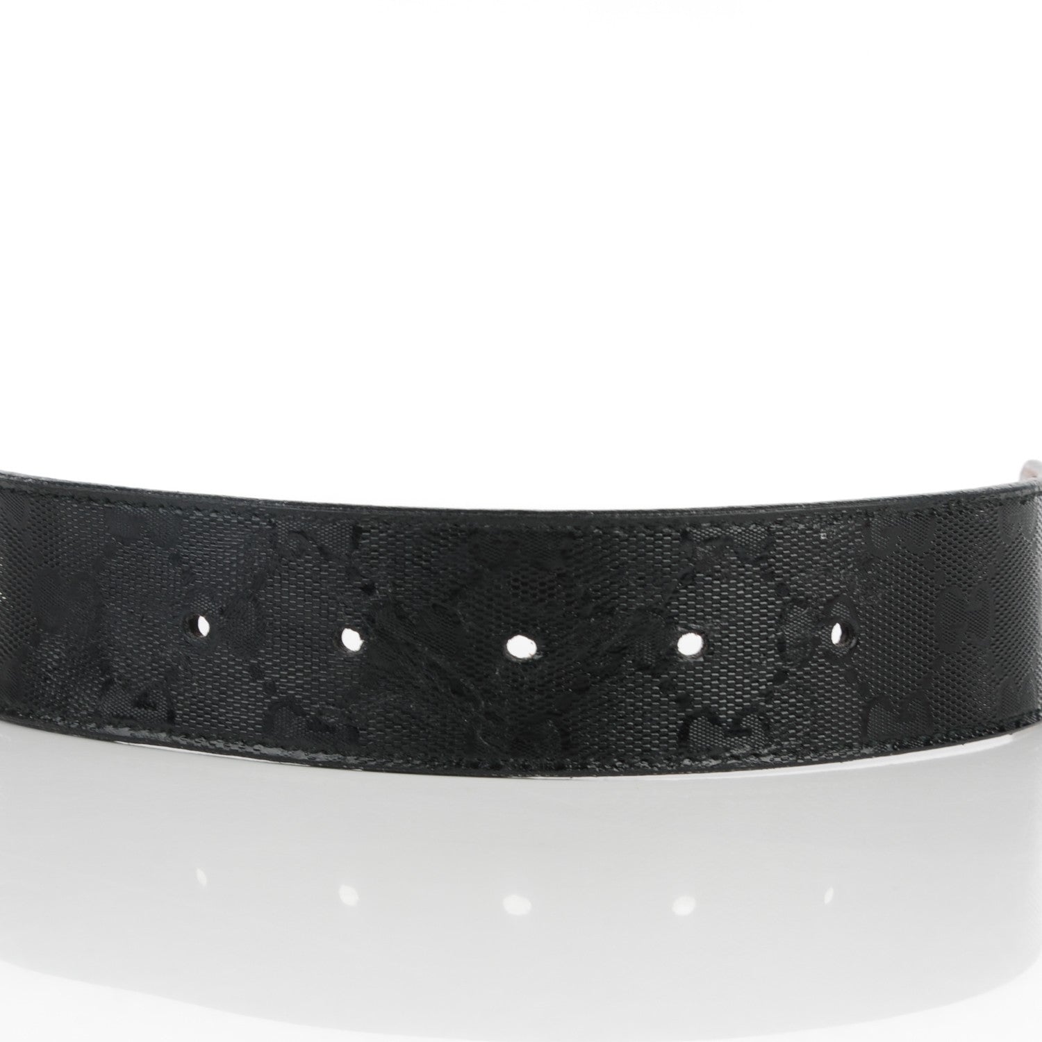 Gucci Imprime Monogram Interlocking G Belt 90 36 Black 5 of 7