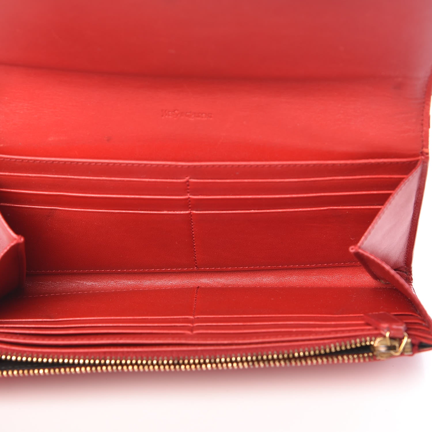 Saint Laurent Patent Belle De Jour Flap Wallet Red 3 of 13