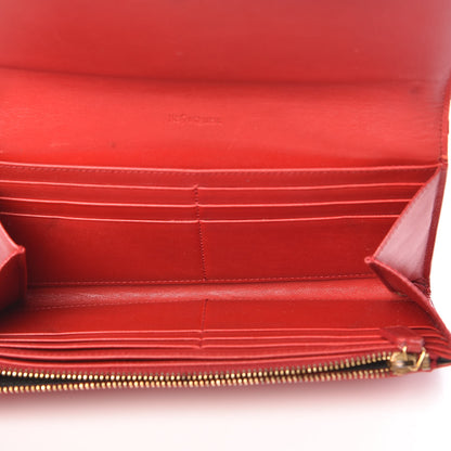 Saint Laurent Patent Belle De Jour Flap Wallet Red 3 of 13