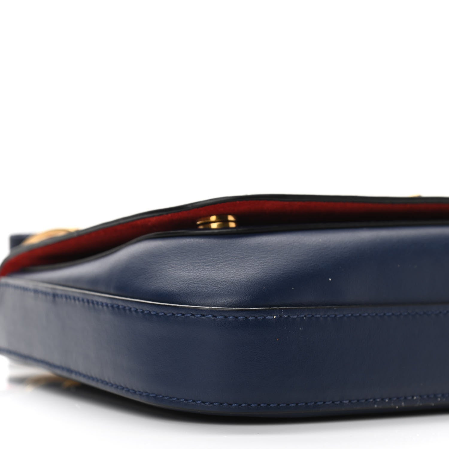 Prada City Calfskin Pattina Crossbody Flap Bag Royal 8 of 9