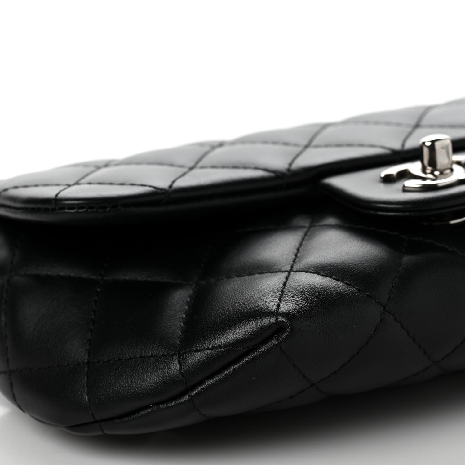 Chanel Calfskin Quilted CC Uniform Flap Belt Bag Black 7 of 9