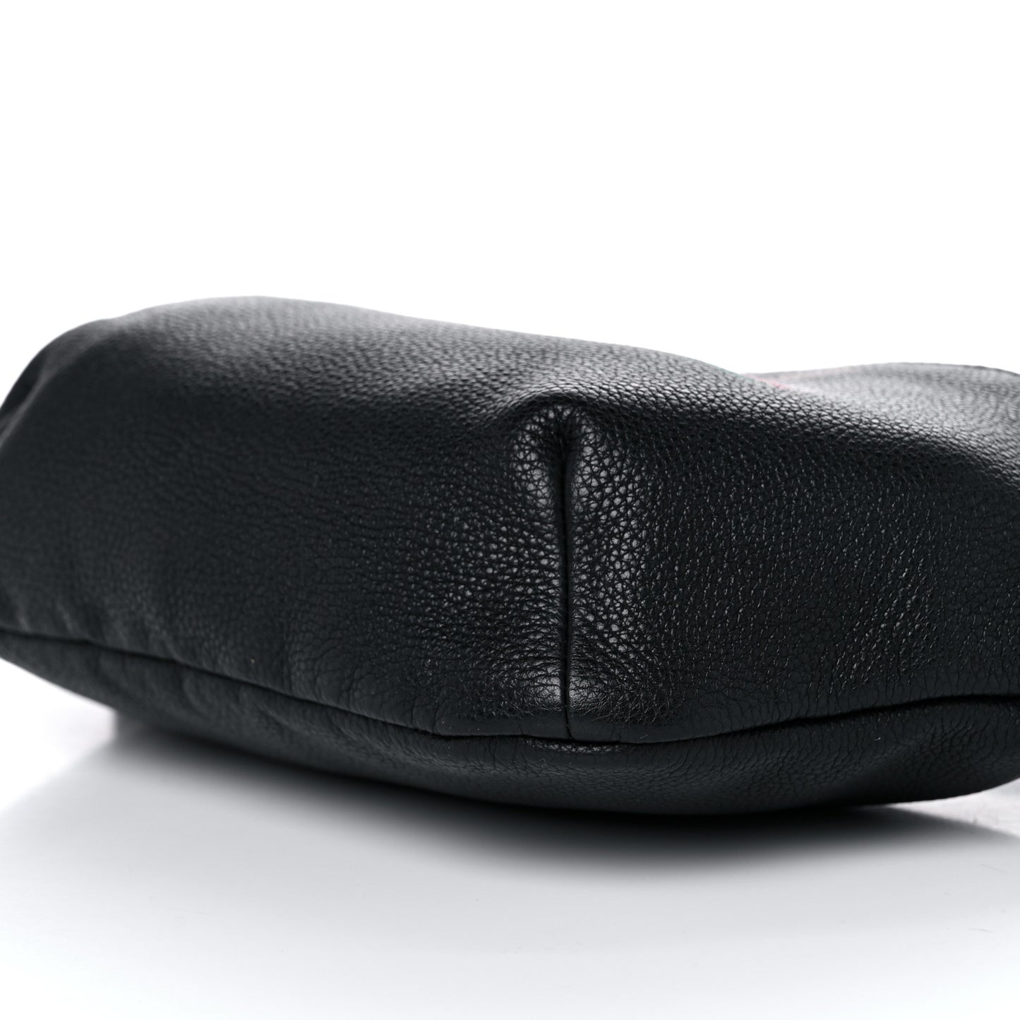 Grained Calfskin Logo Belt Bag Black