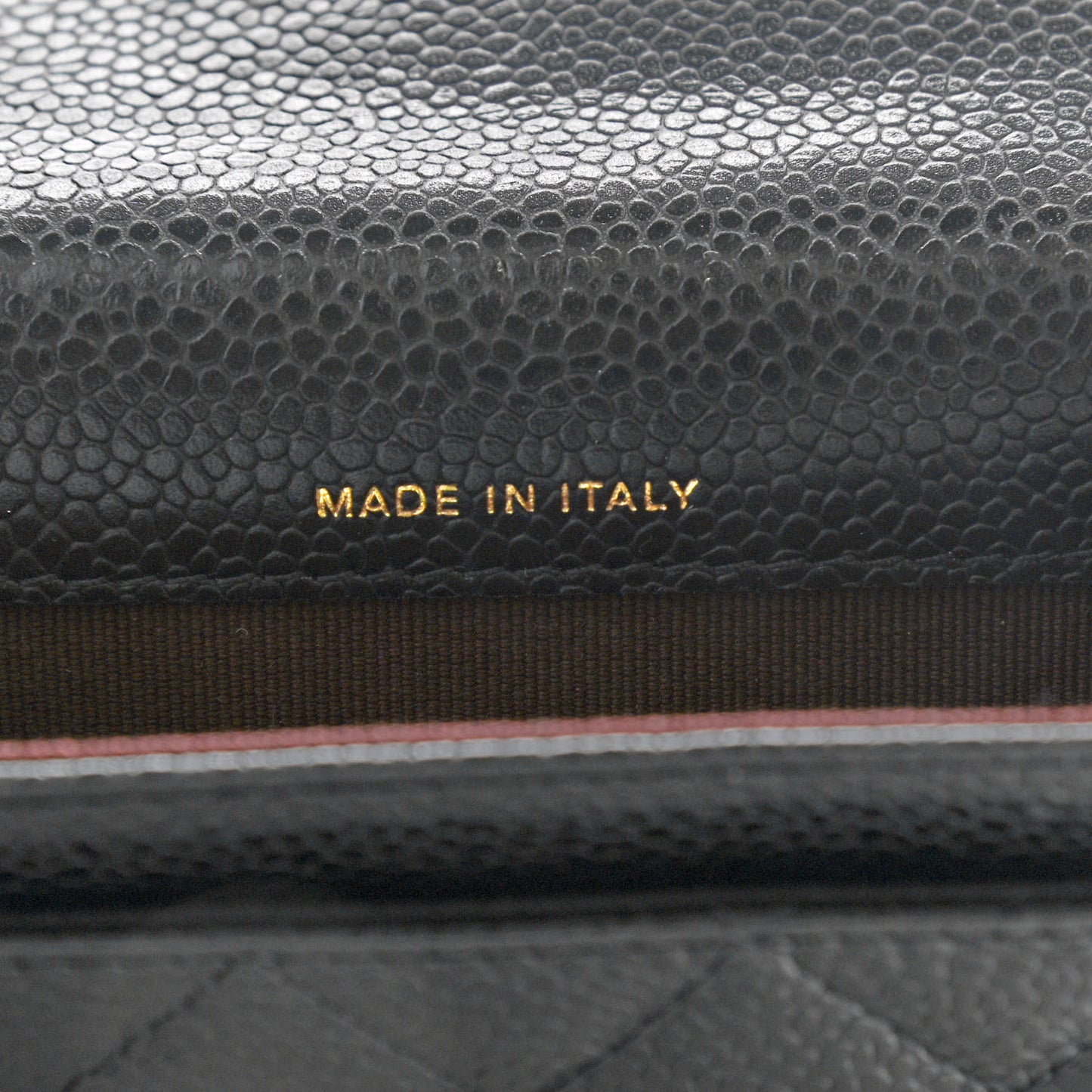 Caviar Quilted Flap Card Holder Wallet Black