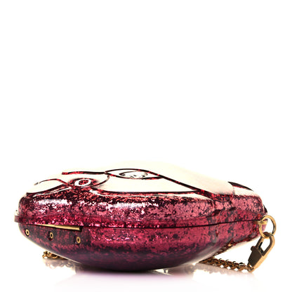 Gucci Glitter Plexiglass Kitty Clutch Red 5 of 9