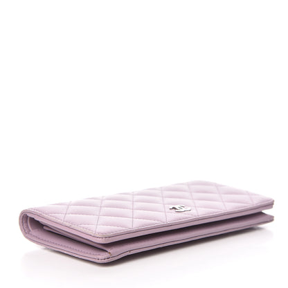 Chanel Lambskin Quilted Yen Wallet Lilac 3 of 14
