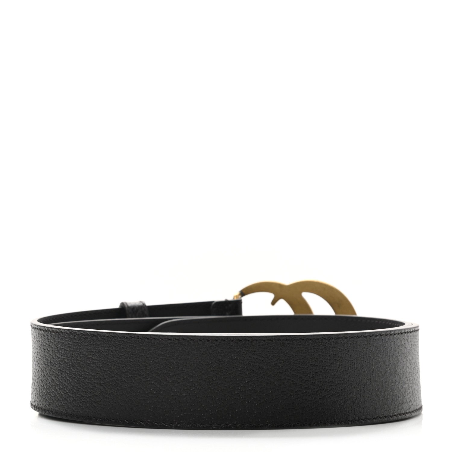 Gucci Textured Dollar Calfskin Double G 40mm Belt 95 38 Dark Cocoa 2 of 5