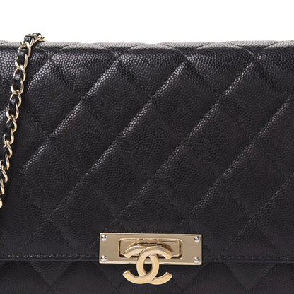 Chanel Caviar Quilted Golden Class Wallet On Chain WOC Black 9 of 10