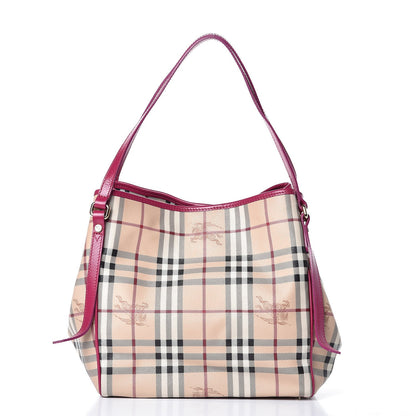 Burberry Haymarket Check Small Canterbury Tote Magenta 2 of 15