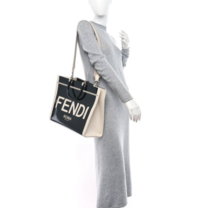 Fendi Patent Plexiglass Medium Fendi Sunshine Shopper Tote Black 2 of 7