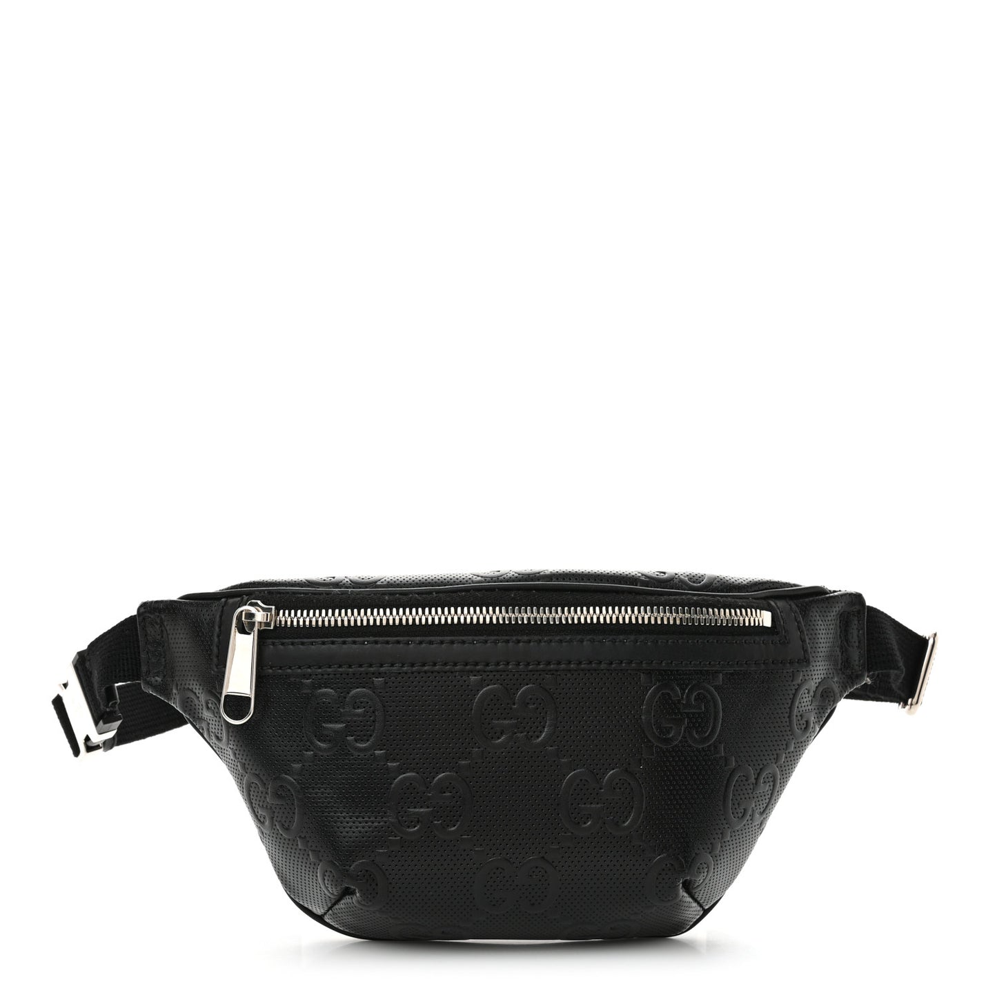 Calfskin GG Tennis Embossed Belt Bag Black