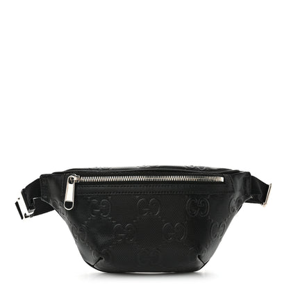 Gucci Calfskin GG Tennis Embossed Belt Bag Black 1 of 12