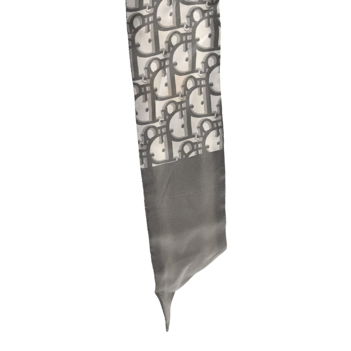 Silk Oblique Mitzah Scarf Grey