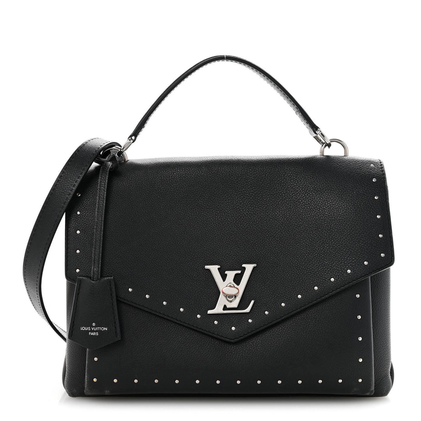 Soft Calfskin My Lockme Studs Black