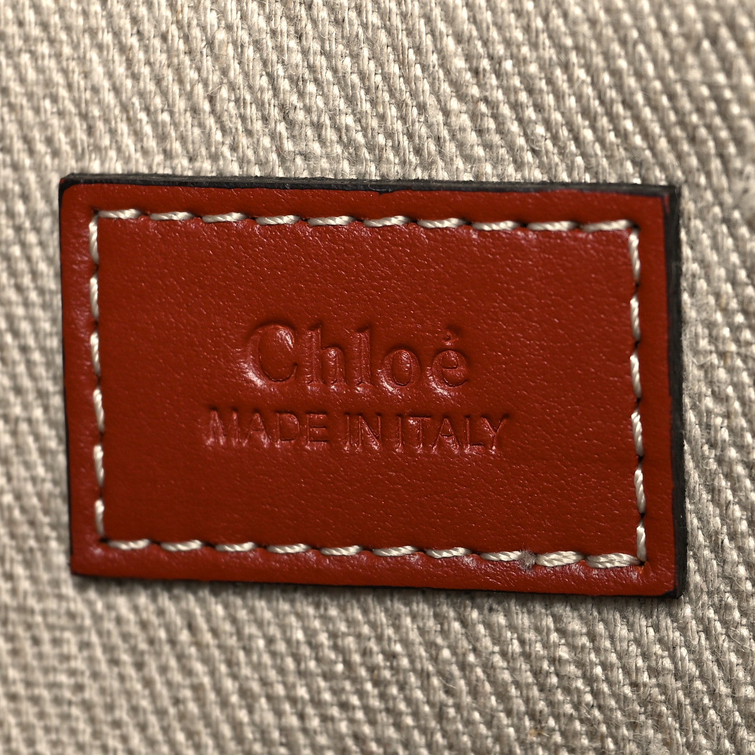 Chloe Knit Calfskin Medium Woody Ribbon Tote Red Multicolor 6 of 10