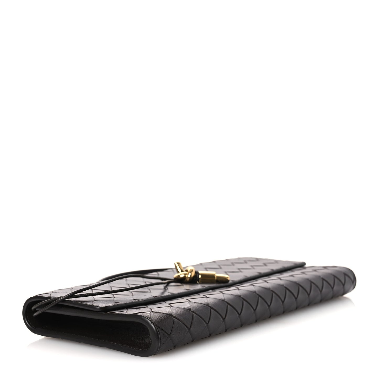 Nappa Intrecciato Long Andiamo Top Handle Clutch Fondant
