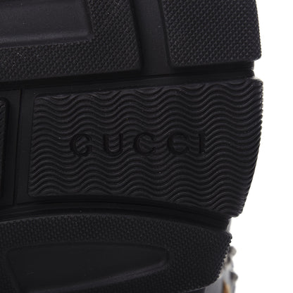 Gucci Technical Canvas Calfskin Reflective Studded Mens Aguru Sandals 11 Silver Black 8 of 9