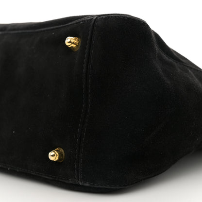 Fendi Suede Calfskin Holdall Tote Black 9 of 11