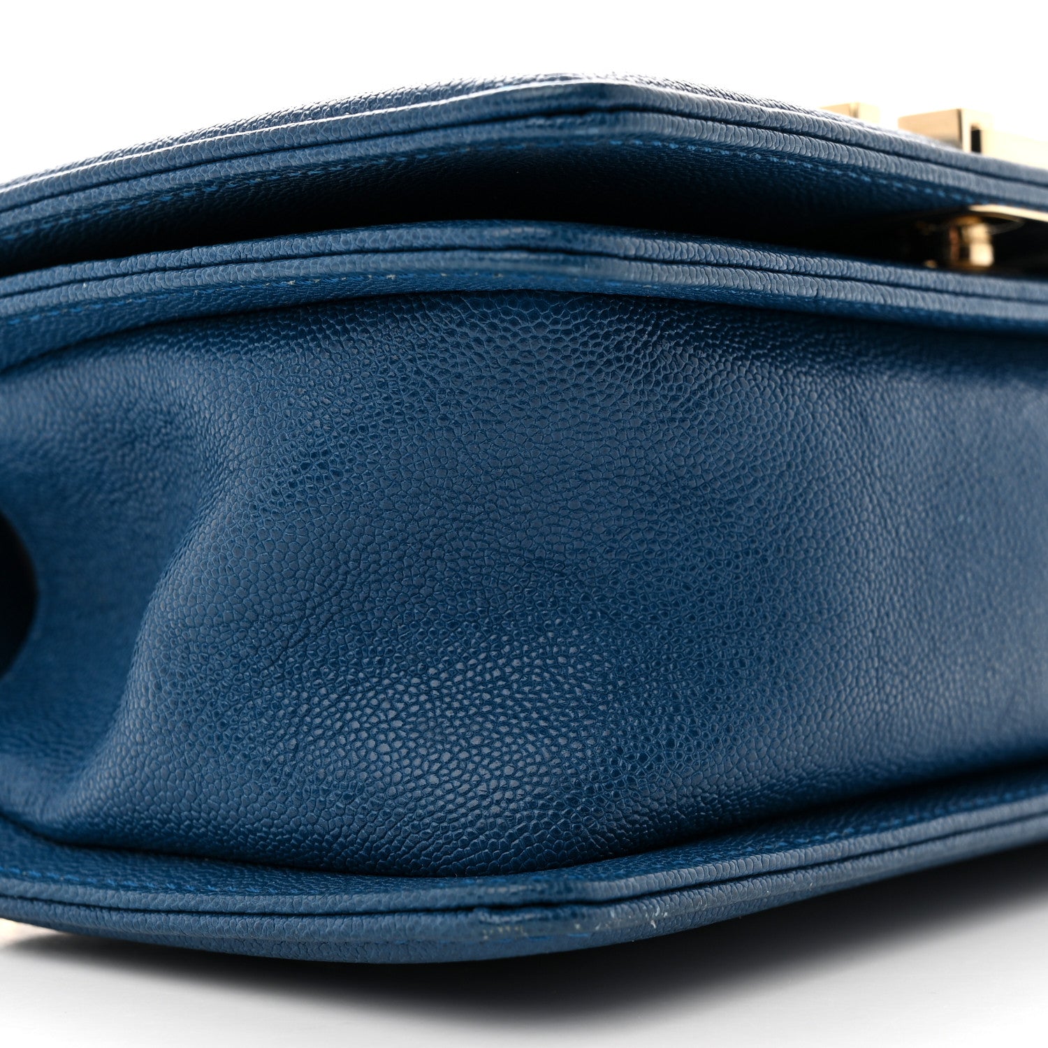 Chanel Caviar Chevron Quilted Small Boy Flap Dark Blue 9 of 12