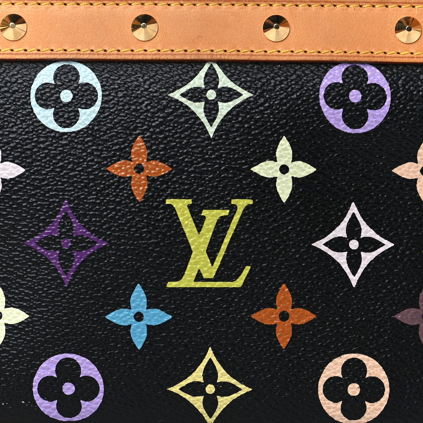Monogram Multicolor Pochette Accessories Black