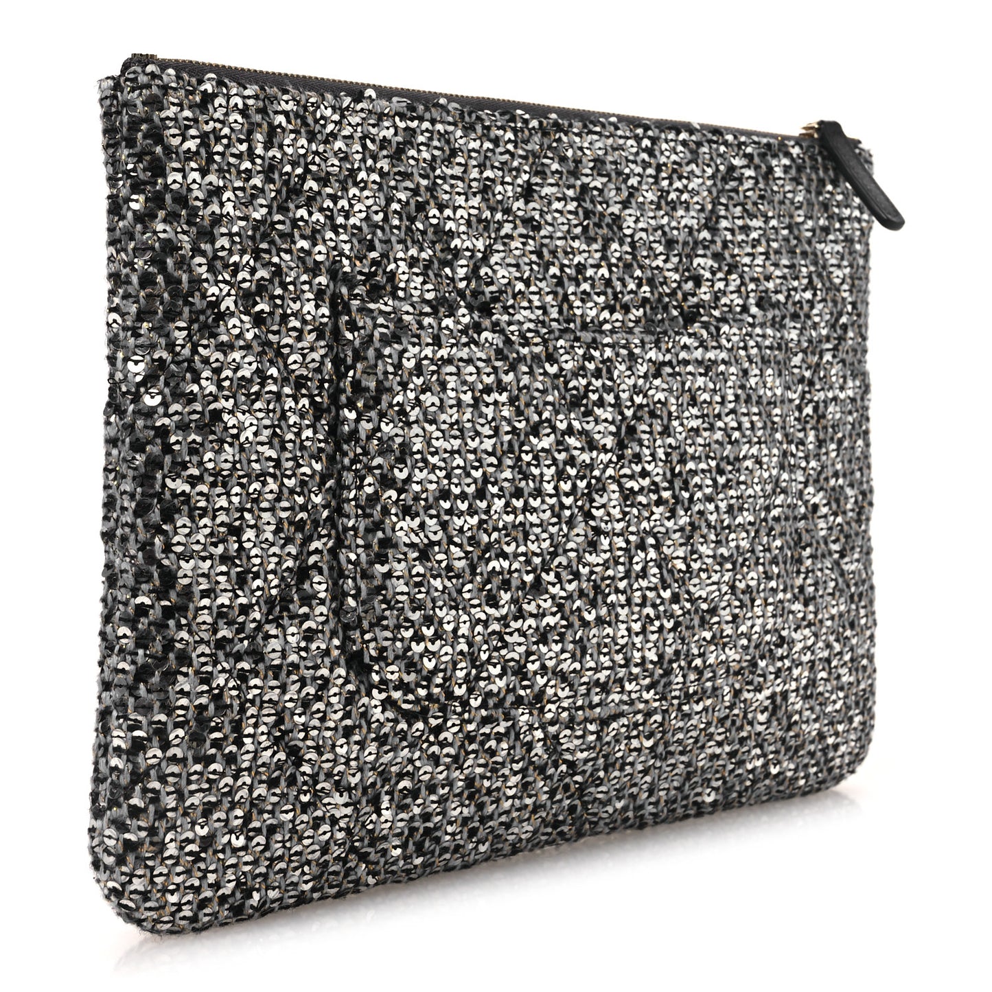 Sequins Medium 19 Pouch Silver