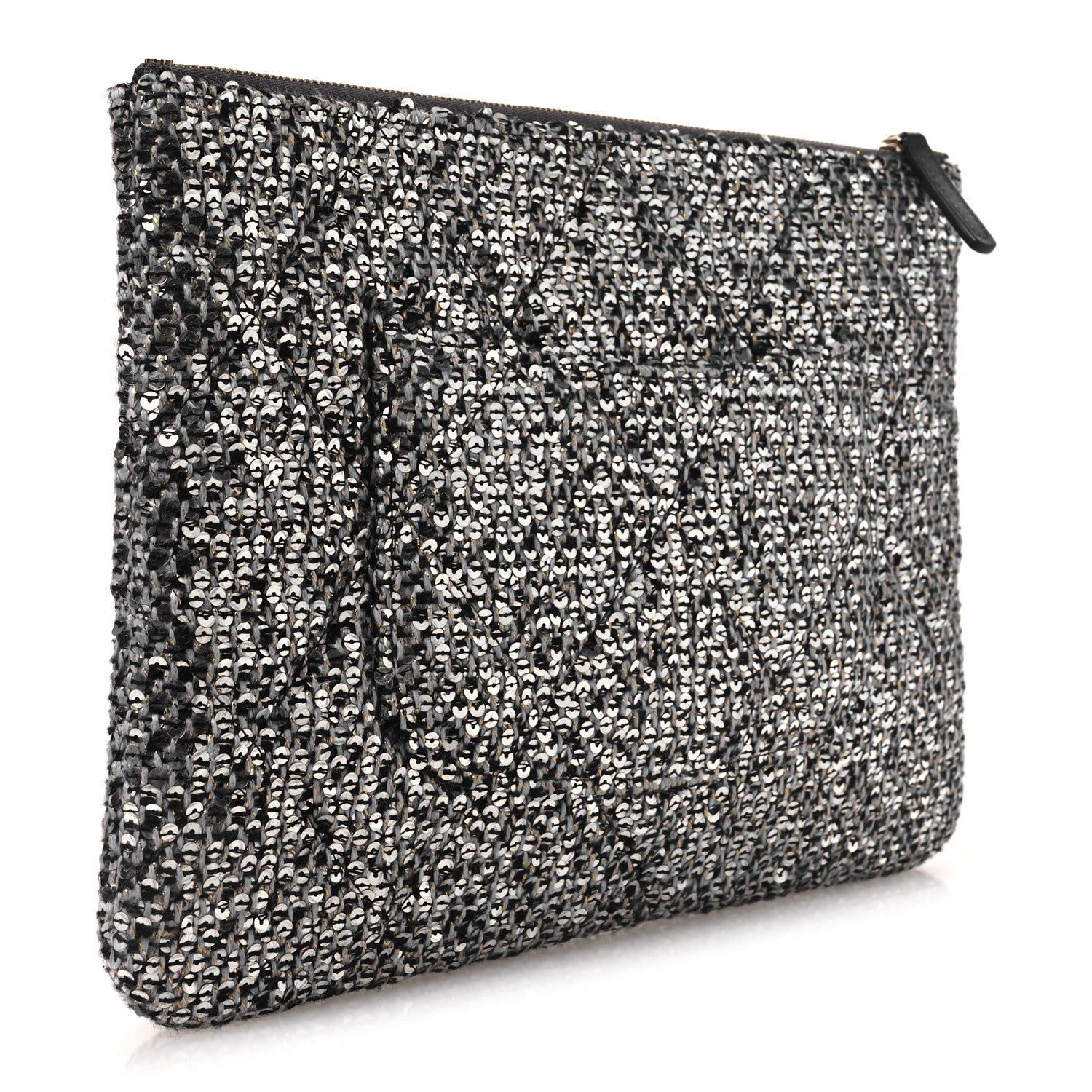 Chanel Sequins Medium 19 Pouch Silver 3 of 13