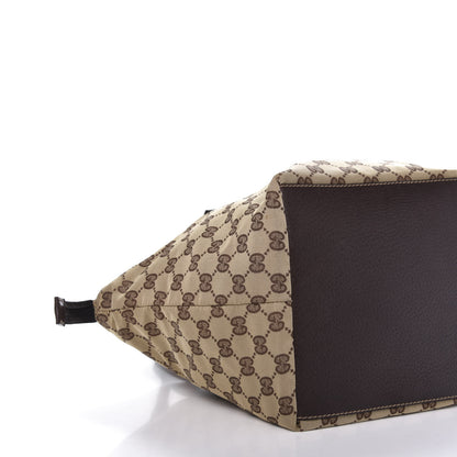 Gucci GG Monogram Small Web Handle Bucket Tote Dark Brown 6 of 11