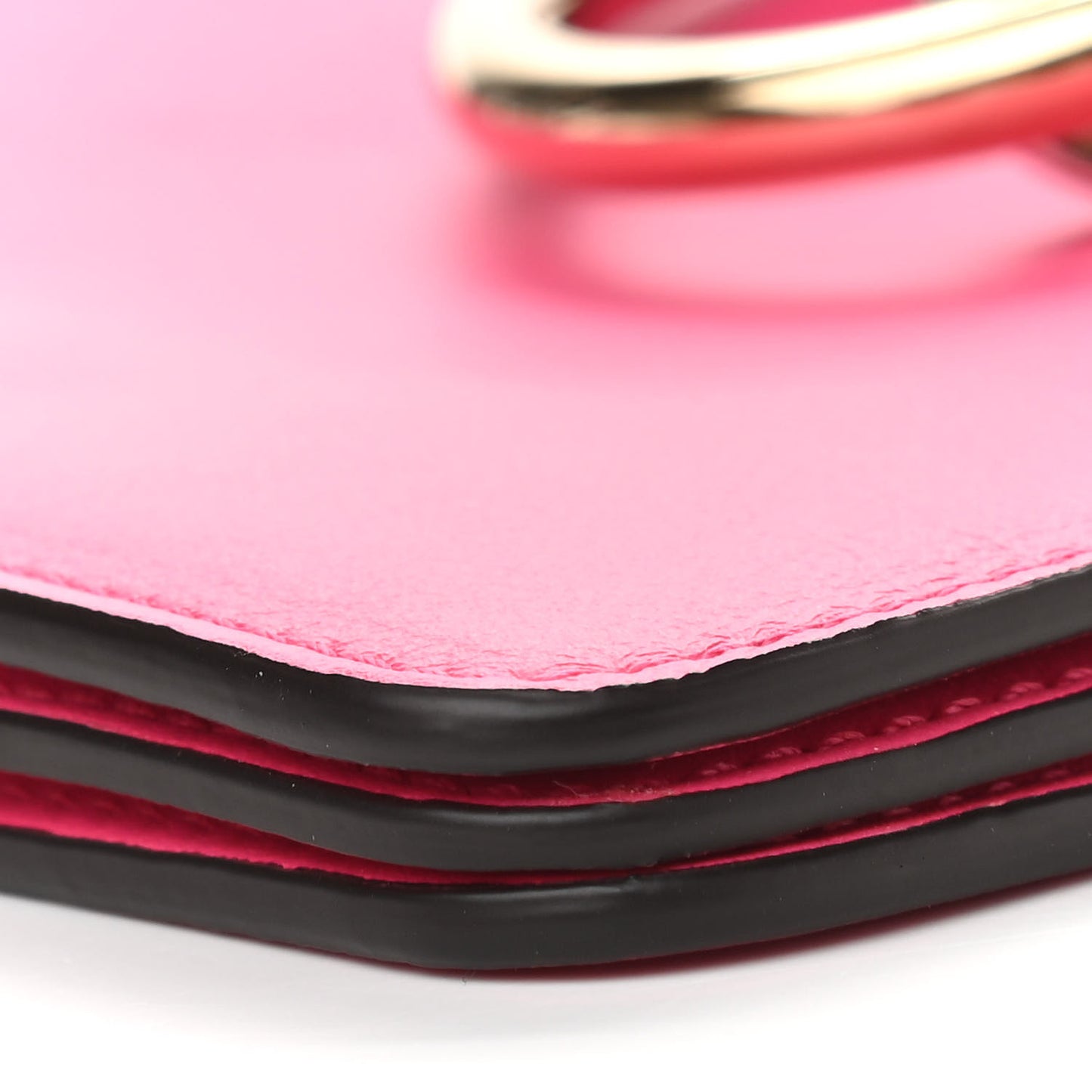 Suede Calfskin Mini Faye Bracelet Bag Fuchsia Rose