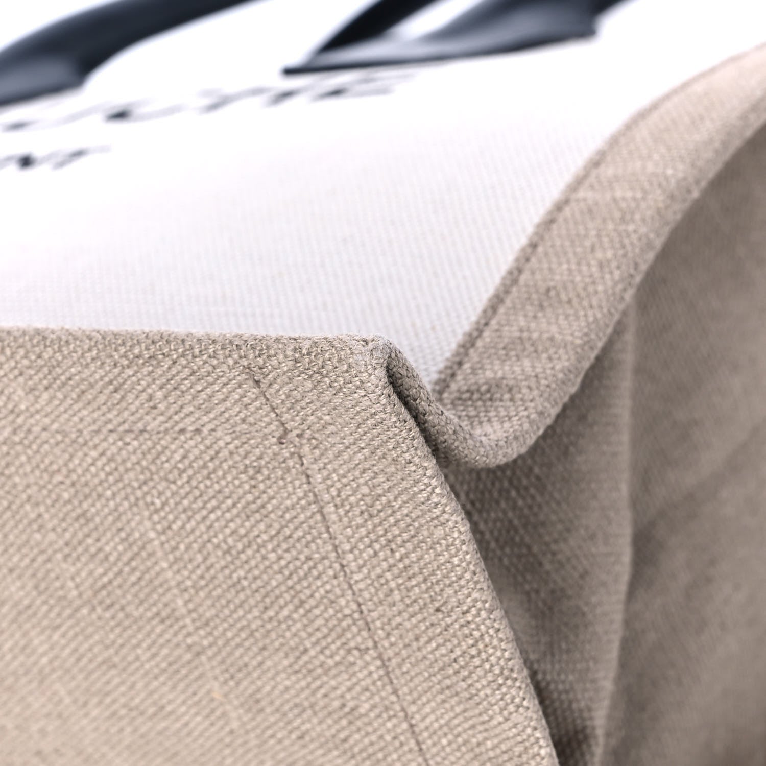 Saint Laurent Linen Calfskin Small Rive Gauche Tote Optic White 11 of 15