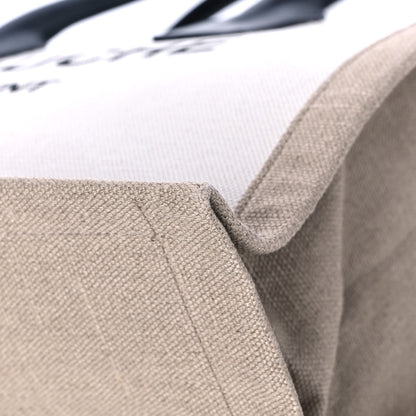 Saint Laurent Linen Calfskin Small Rive Gauche Tote Optic White 11 of 15