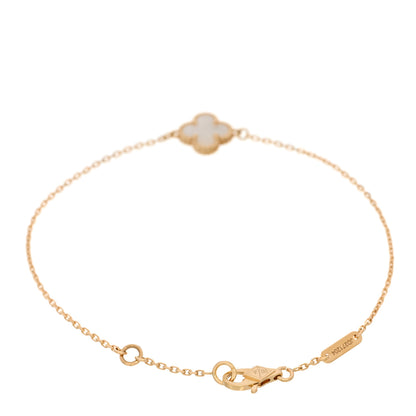 Van Cleef & Arpels 18K Yellow Gold Mother of Pearl Sweet Alhambra Bracelet 2 of 4