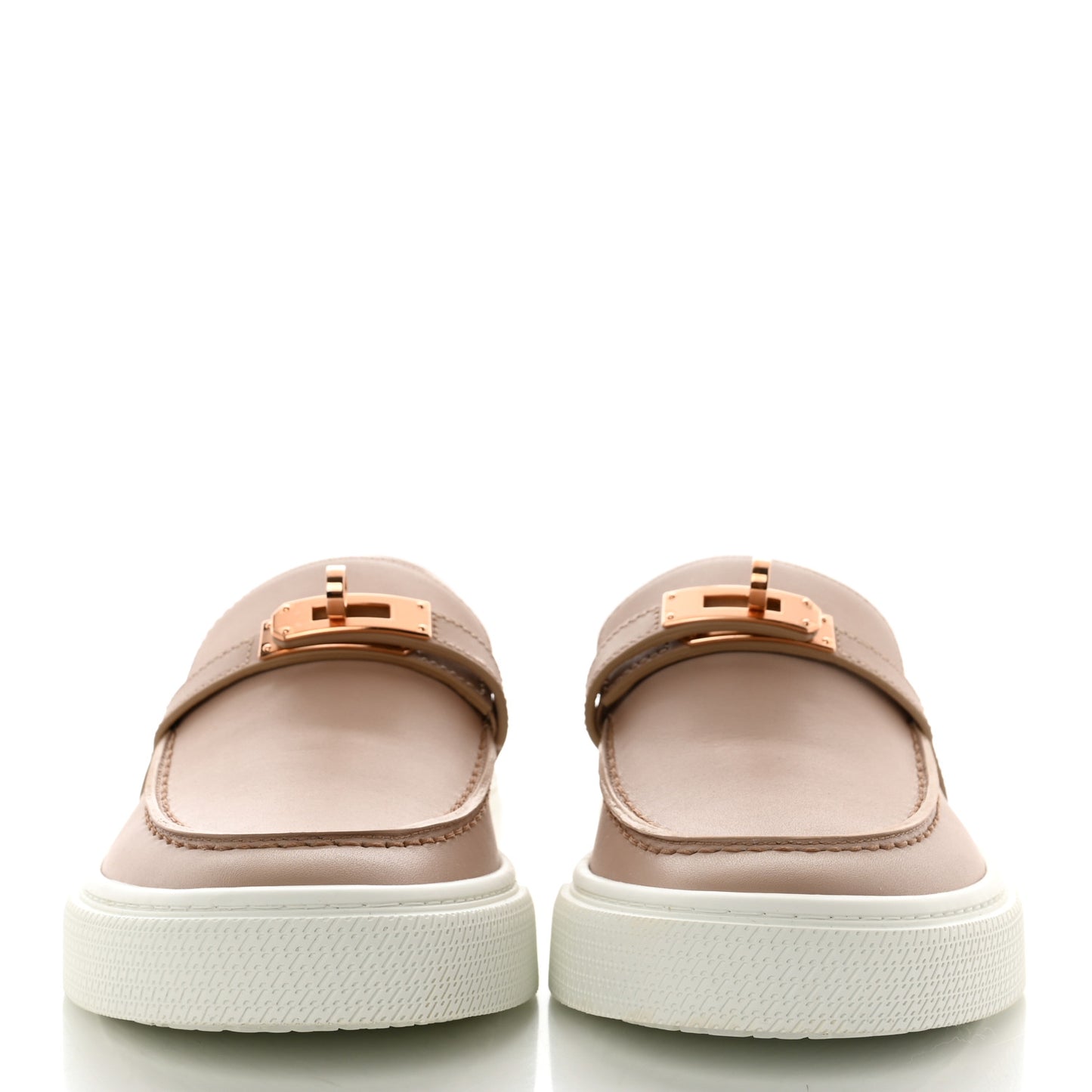Calfskin Game Slip On Sneakers 38 Beige Nude