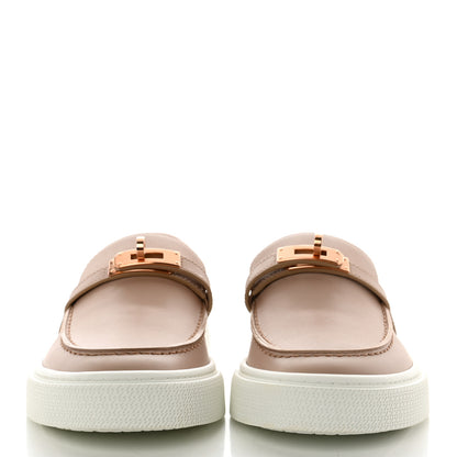 Hermes Calfskin Game Slip On Sneakers 38 Beige Nude 2 of 8