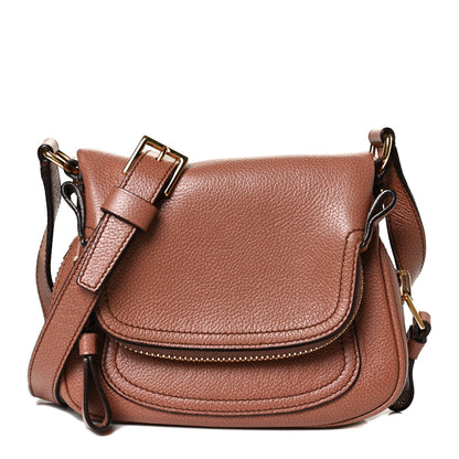 Tom Ford Pebbled Calfskin Mini Jennifer Crossbody Bag Caramel 1 of 9