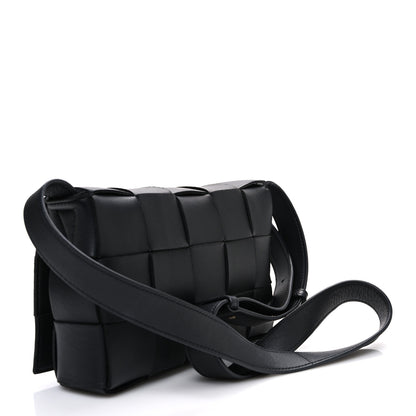 Bottega Veneta Lambskin Maxi Intrecciato Cassette Crossbody Bag Black 3 of 12
